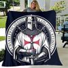 1pc Blanket Knights Templar Print Design, Lightweight Blanket for Sofa, Bed- Soft &Warm, Gift for All Seasons like Christmas, Halloween