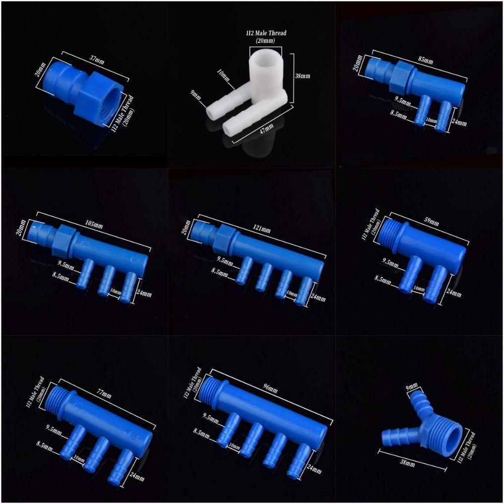 Plastic Aquarium Fish Tank Hose Connector Y Type Hose Splitter for Water Piping