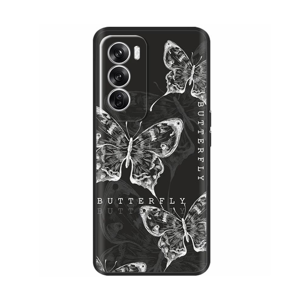 Silicone Case For OPPO Reno 12 Phone Cases Lovely Cat Cover Reno12 5G Soft Liquid Silicon Back Cover For OPPO Reno 12 Pro 5G