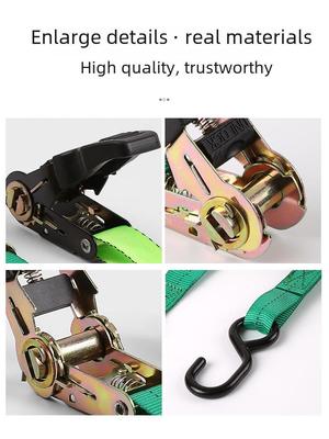25mm Polyesterový ráčnový upínací popruh s hákovým napínákem pro přepravu motocyklů