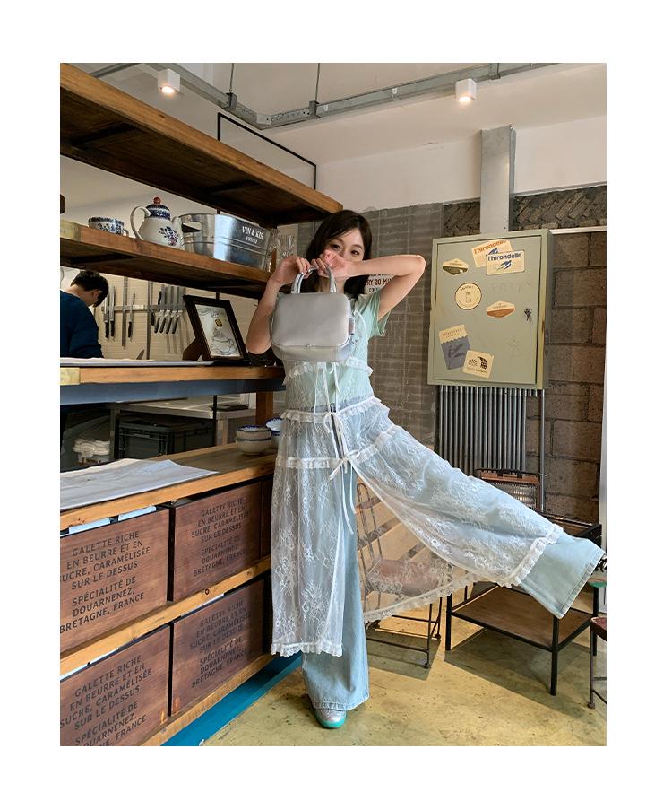 Interpretation of Beauty Retro High-Waisted Flared Jeans – Women's Slim Fit, Washed Summer Pants (C3192)