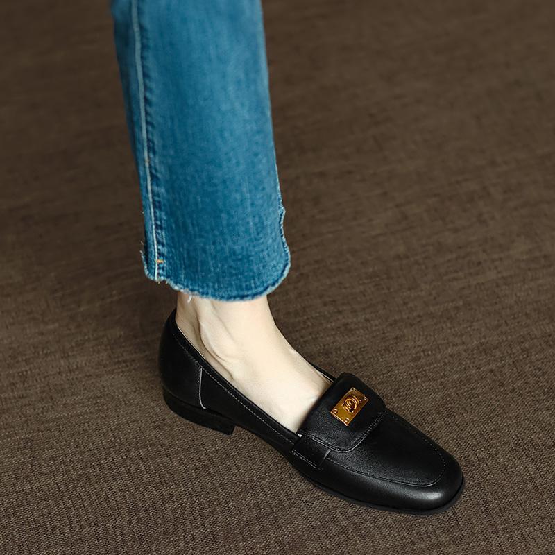 

Модная женская обувь с квадратным носком, мокасины на низком каблуке, элегантные женские туфли-лодочки для офиса, лето 2024 года, высокое качество, последний шик со скидкой 39