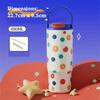 New 880ml Thermal Cup Ocean Pattern Large Capacity Vacuum Cup with Handle Ceramic Liner Insulated Cup Travel