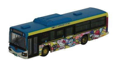 The Bus Collection Kawasaki City Transportation Bureau Kawasaki Norphin X Hello Kitty Video Town Wrapping B Diorama Supplies (Manufacturer's First