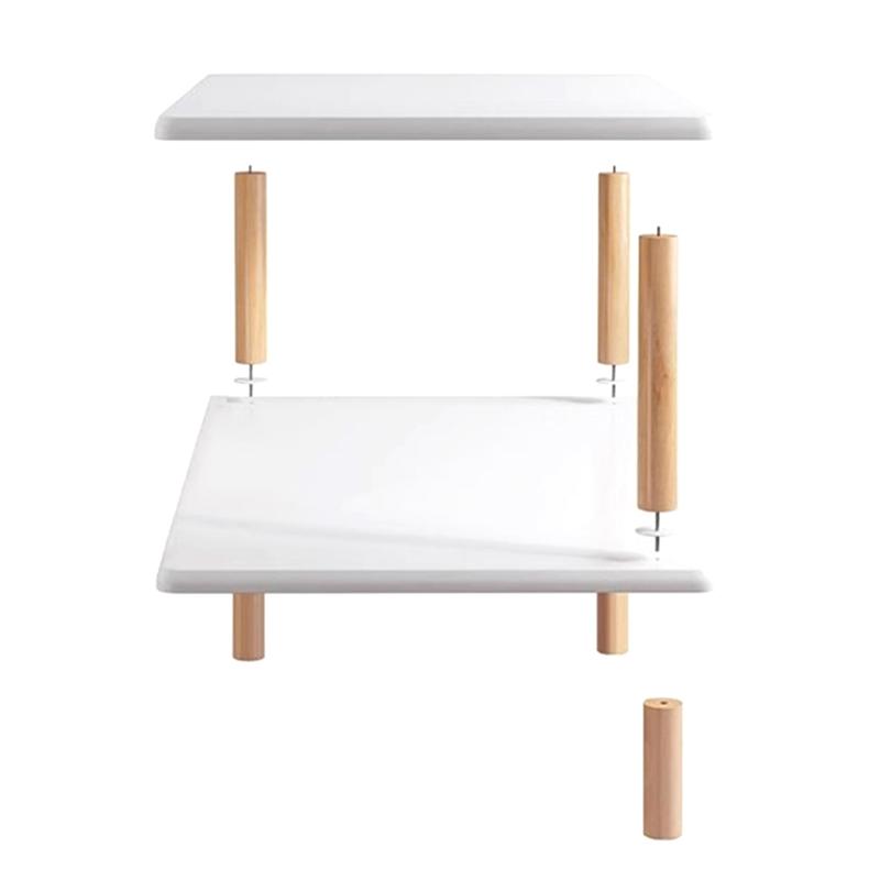 Good-1 PCS Space-Saving Shelf Tower Free Standing Entrance Without Tools To Assemble Warm White