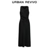 UR Elegant Drape Neck Pleated Waist Dress