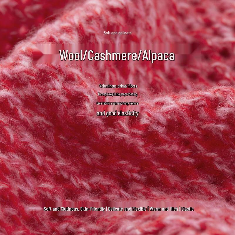 LANCY Women's Wool Blend Lace Trim Knit Cardigan