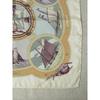 Used Hermes BELLES AMURES ship pattern scarf 100% silk