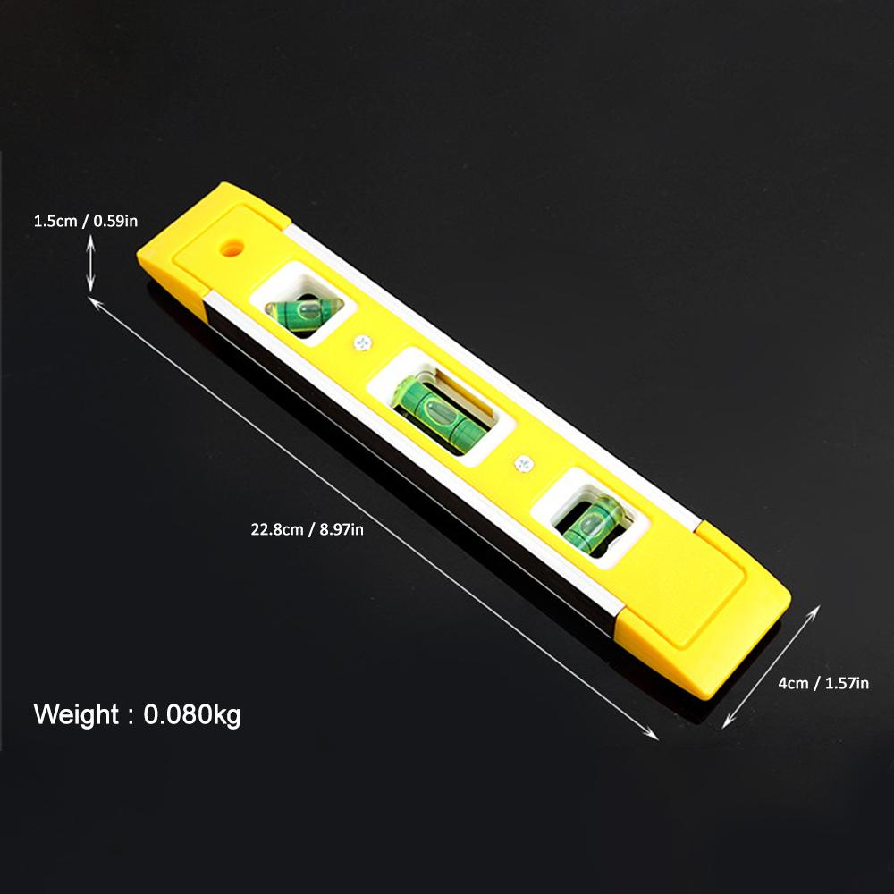 Portable ABS Shell Level Ruler High Precision Strong Magnetic 3 Bubble Level Meter Household Hardware Tools Laser Level Ruler