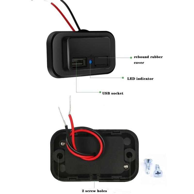 Dual Usb Car Charger Socket 5v 3.1a Multi Port Switch Panel Modified Usb Charging Plug Mount For Rv