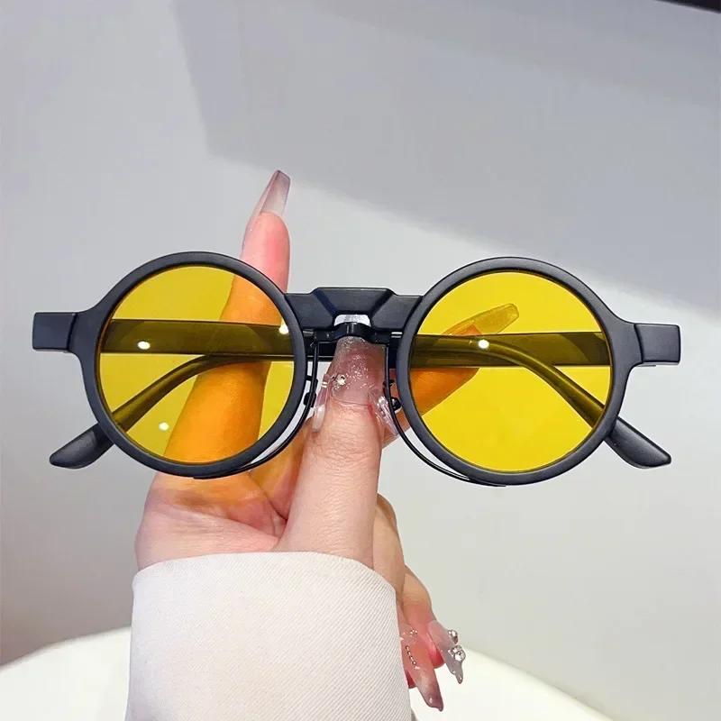 New Fashionable Round Frame Men'S Sunglasses Outdoor Beach Ultra Light Men'S And Women'S Travel Uv400 Sunscreen Glasses