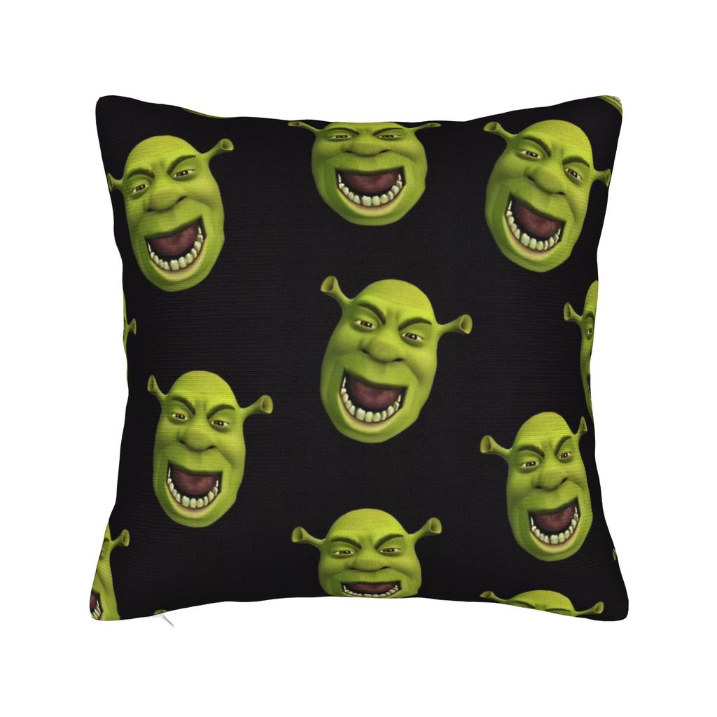 Funny Shreks Meme Pillowcases Merchandise Soft Cushion Cover Decor  Pillow Case Cover Seat Multi-Size