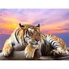 Animal DIY 5D Diamond Painting Cross Stitch Tiger Diamond Embroidery Full Round Resin Mosaic Rhinestones Handmade Holiday Gift