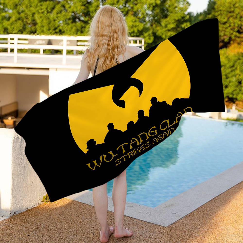 WU-T--TANG CLAN Band Große Mikrofaser Strandtücher Schnelltrocknendes Handtuch Sandstrandtücher Poolhandtuch für Reisen Schwimmbad Yoga