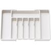Expandable Utensils Tray Kitchen Cutlery Storage Box Knife Holder Plastic Tray Fork Spoon Divider Drawer Box Tableware Organizer