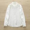 White Cotton Shirts Women Turn Down Collar Embroidered Long Sleeve Blouse Spring Autumn Loose Casual Tops Button Lapel Office Sweet Simple Clothing