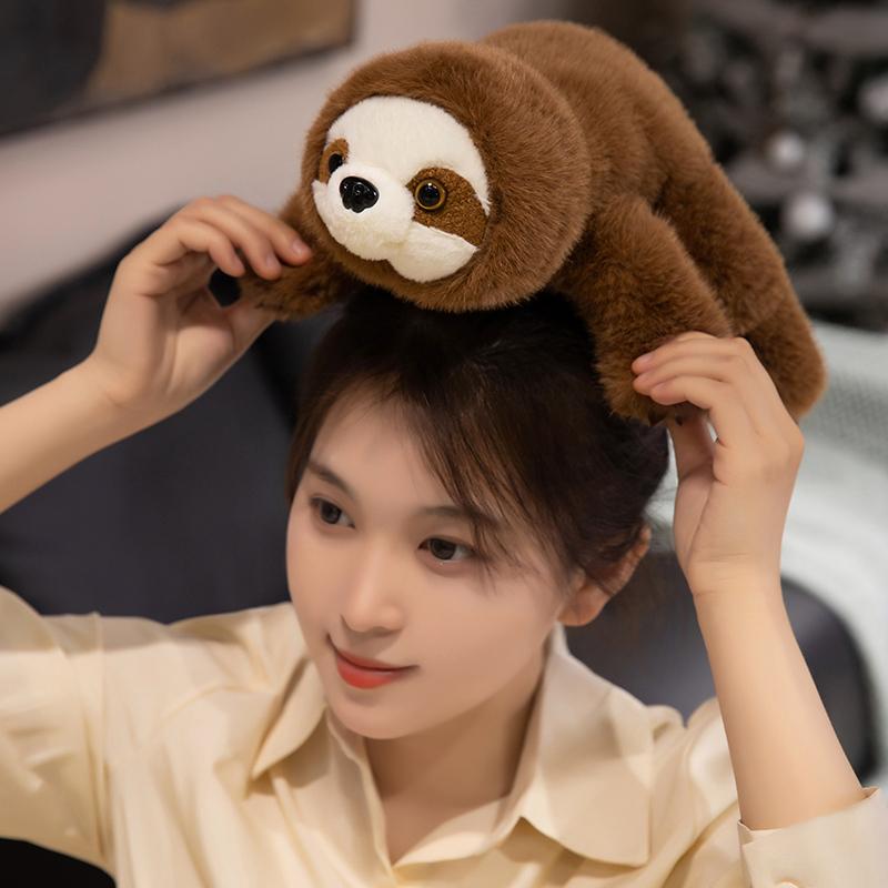 35CM Lovely Soft Animal Doll Cute Sloth Koala Raccoon Panda Capybara Horse Plush Toy Kawaii Birthday Gift