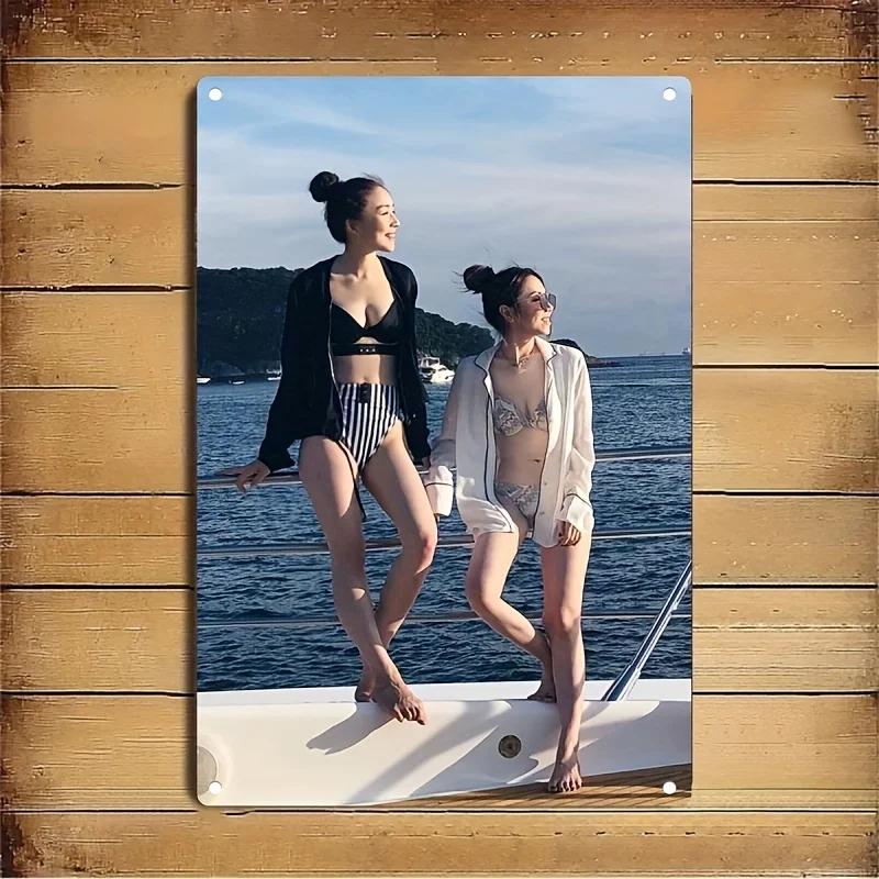 

Metal Wall Art, Nautical Yacht Decor, Iron Painted Sign for Outdoor Indoor Wall армія зелений колір