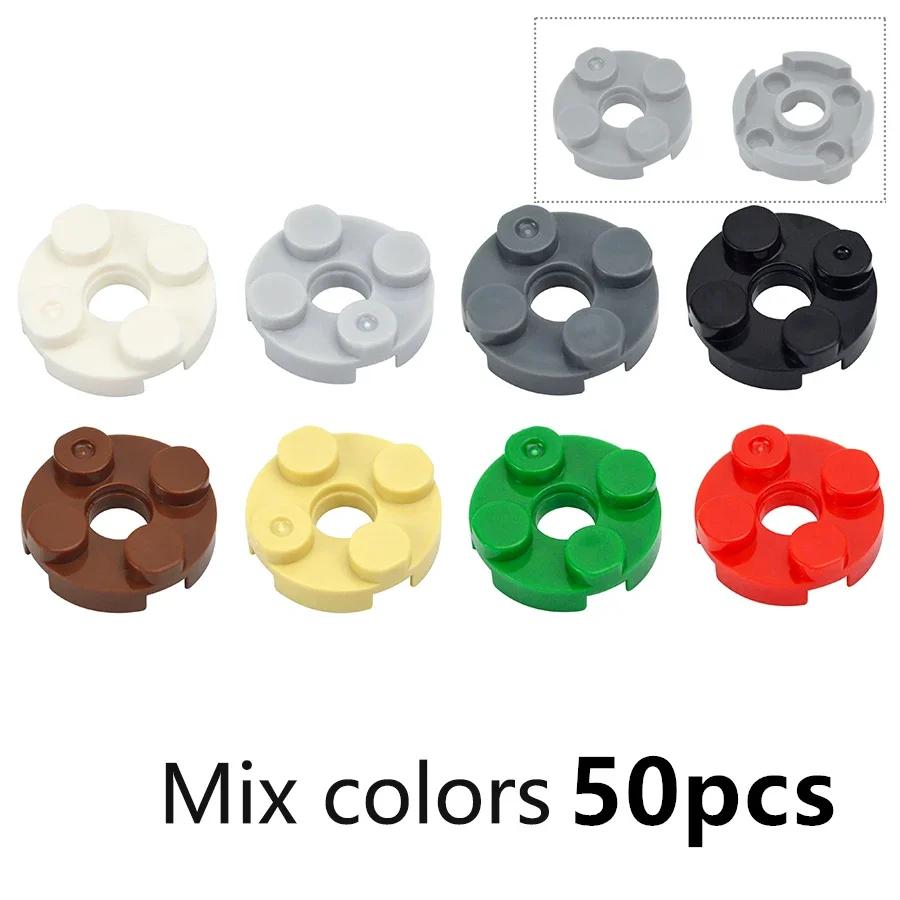 

4032 MOC 2x2 Round Plate with Hole 50Pcs DIY Building Block Accessories Educational Creative Toys for Children
