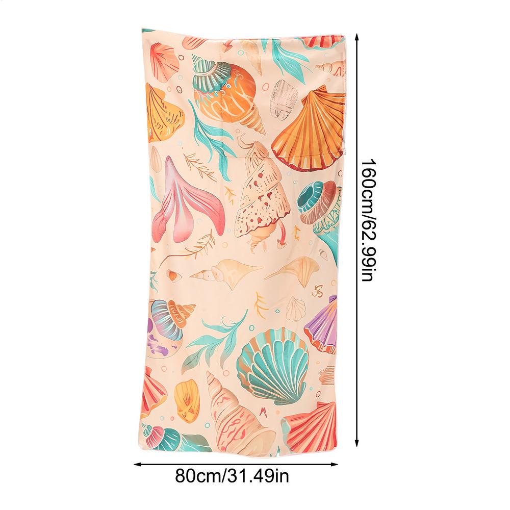 Beach Towel Printed Towel Portable with Storage Bag Large Beach Towel Bath Towel Quick-drying Towel for Vacation Outdoor