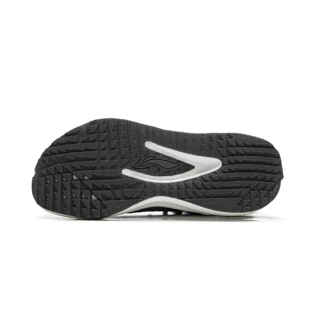 Li Ning Leisurely Fabric Cushioning Slip Resistant Abrasion Resistant Breathable Low Top Running Shoes Men's Black Gray ARSU065-4