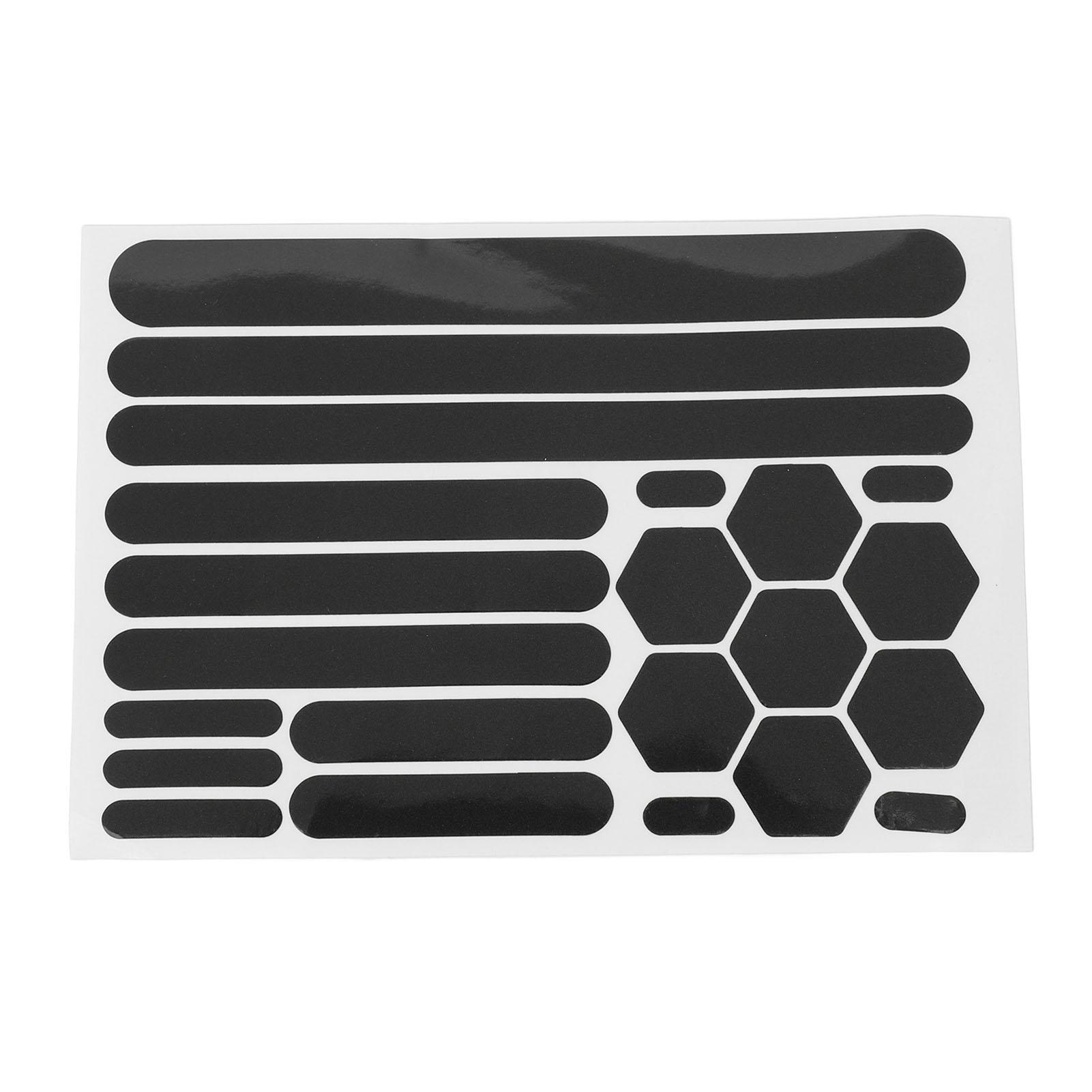 Reflective Sticker Black Waterproof High Visibility Strong Adhesion Soft  Reflective Dec