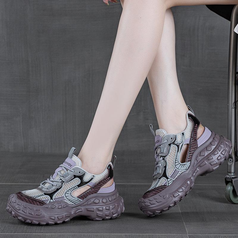 Thick-soled Heightening Casual Women's Summer New Versatile Hollow Breathable Bag Head Sports Sandals