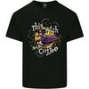 This Witch Needs Coffee Funny Halloween Mens Cotton T-Shirt Tee Top
