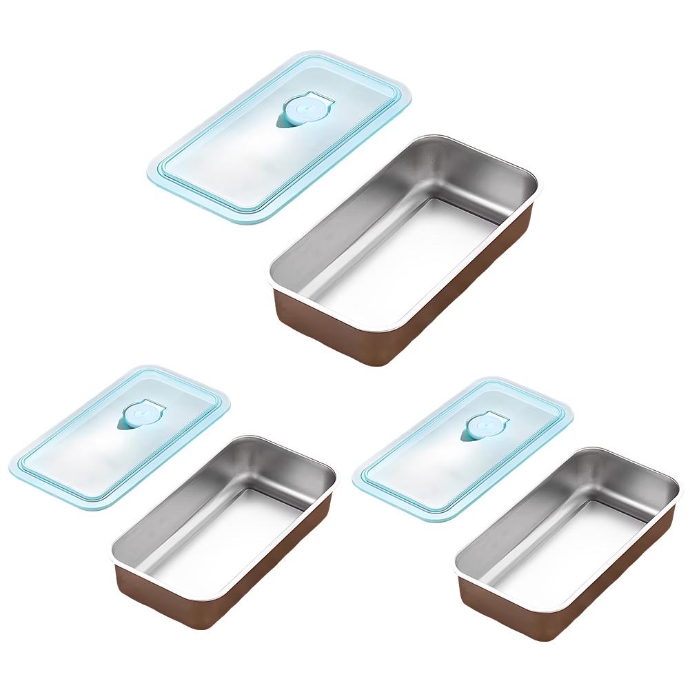 Stainless Steel Small Snack Containers Leak Proof Food Storage Containers Double Compartment Fruit Snack Box for Home Kitchen