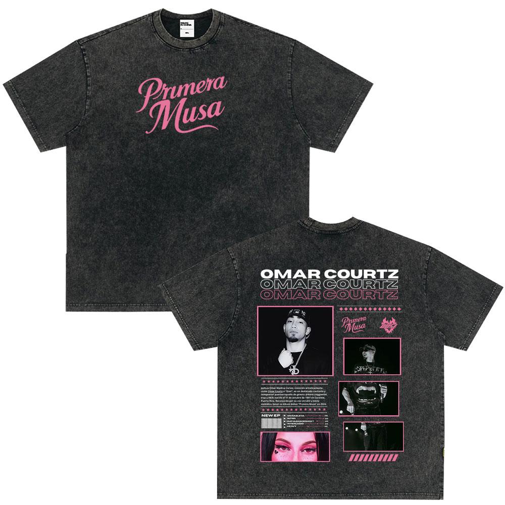 Omar Courtz Por Si Unisexana No Estoy Tour Print Vintage Washed Tshirt Unisex Womens Fashion Casual ONeck T Shirts Fan Gifts