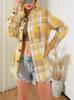 Plaid Long Sleeve Women's Shirt - 2025 European & American Fashion, Loose & Versatile Top