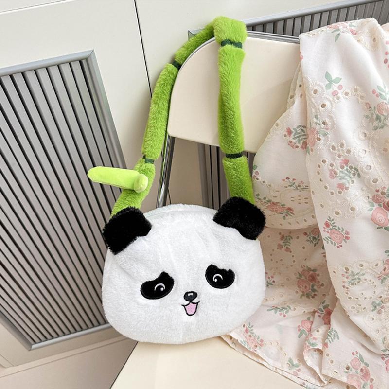 Versatile New Cartoon Panda Plush Handheld Doll Versatile Diagonal Cross Bag