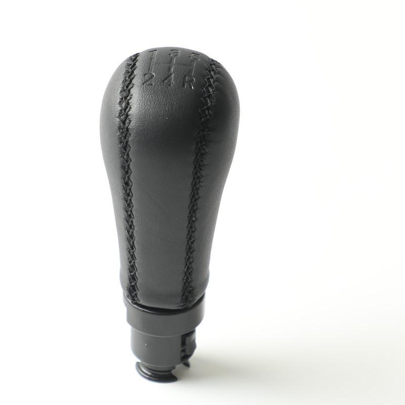 New Black Leather Gear Shift Knob For Volvo S60 S80 V70 XC70 Sewing Leather 6/5 Manual Shifter Lever Pen Car Styling Accessories