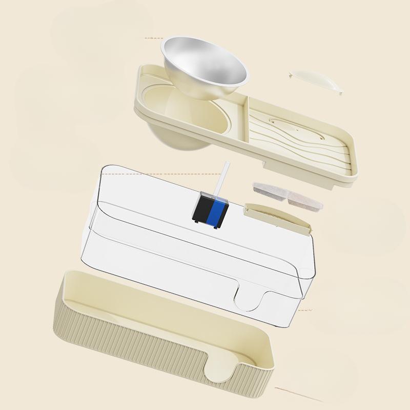 Distributore d'acqua per gatti Distributore d'acqua per animali domestici Macchina automatica per l'alimentazione dell'acqua a circolazione Tutto in uno Distributore d'acqua per cani Ciotola mobile per gatti