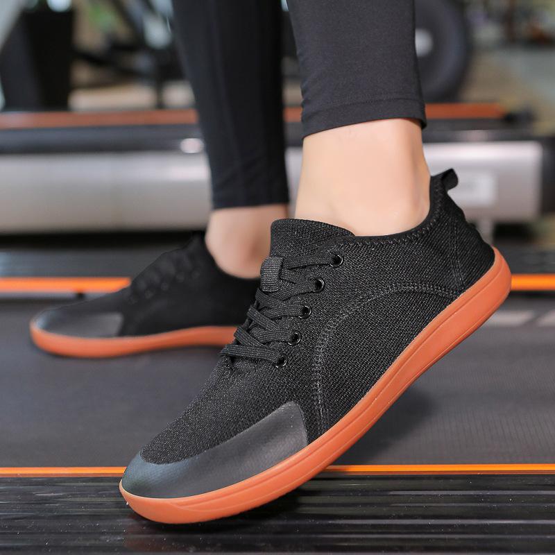 Wide Last Shoes Barefoot Shoes Couple Outdoor Soft Sole Wide Head Casual Sports Shoes Indoor Running Fitness Shoes