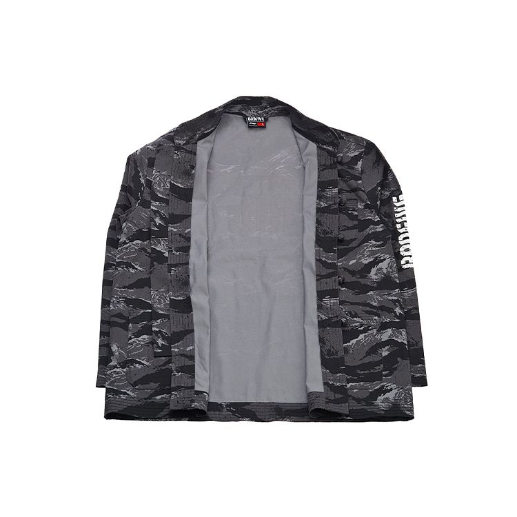 Li Ning Badfive Basketball Series Retro Style Button Collar Jacket Men Jacket Standard-Black-Camouflage AJDN181-1