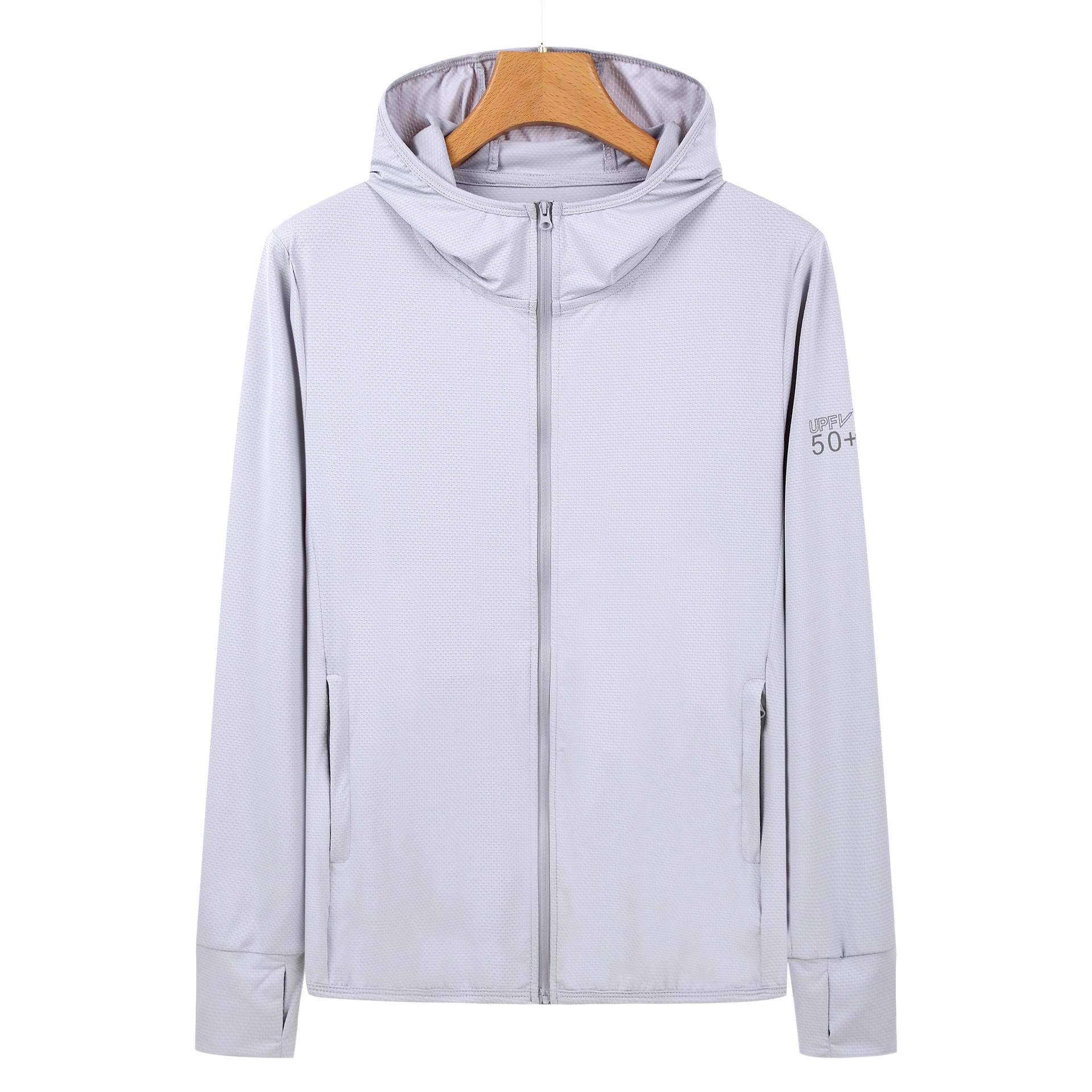 

Women s & Men s Lightweight Breathable Sun Protection Jacket - Long Sleeve, Quick-Dry, Ice Silk Fabric for Summer Outdoor Activities 3XL серый