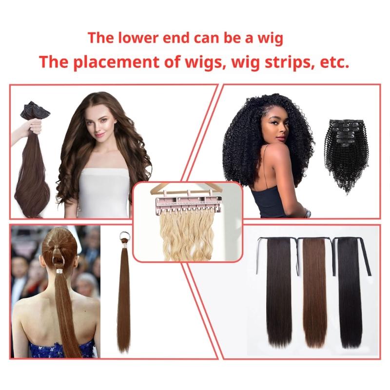 Hair Extension Holder Wigs Display Stand Hair Extension Organizers Wigs Rack Wigs Holder Practical Hair Styling Tool