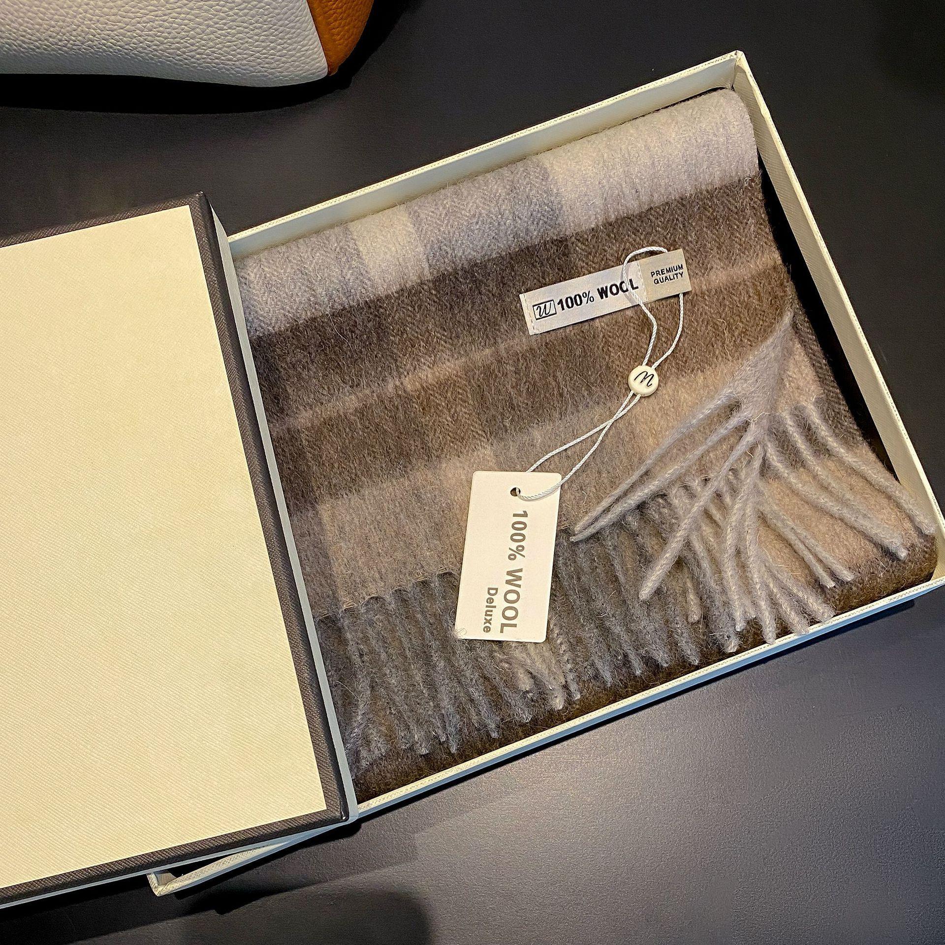 

Австралийский маленький шерстяной шахматный простой зимний теплый шарф женский шарф студенческий Ins Wind 180*30cm