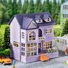 Spilay DIY Wooden Miniature Dollhouse Kit with Furniture Decorative and LED 3D Puzzle Toy for and Perfect for and Christmas Ages 14 and Up Set,