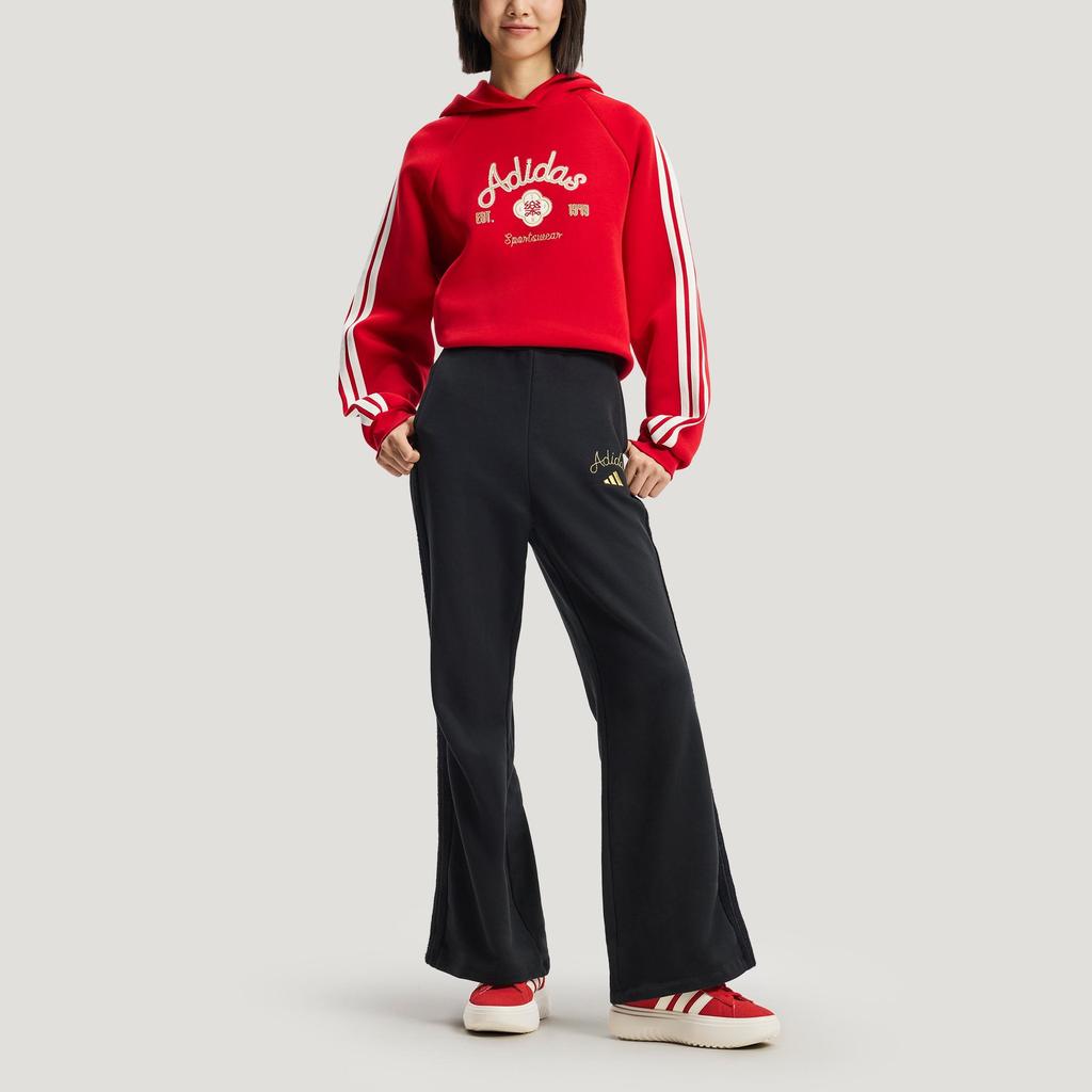 adidas Women NYR Hoody Sweat Regular Fit Hooded Pullover CNY Red White KH2694