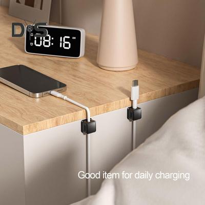 6Pcs Magnetic Cable Clips Enhanced Adhesive Wire Holder for Desk Nightstand Car Cord Organizer Keepers for Home Office Cable Clamp for Phone USB
