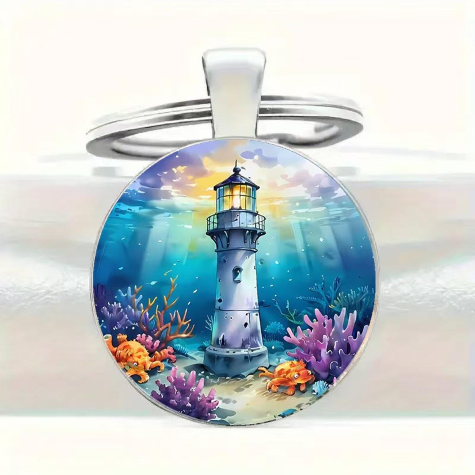 

Fashion Alloy Keychain Pendant Round Metal Key Ring One Size