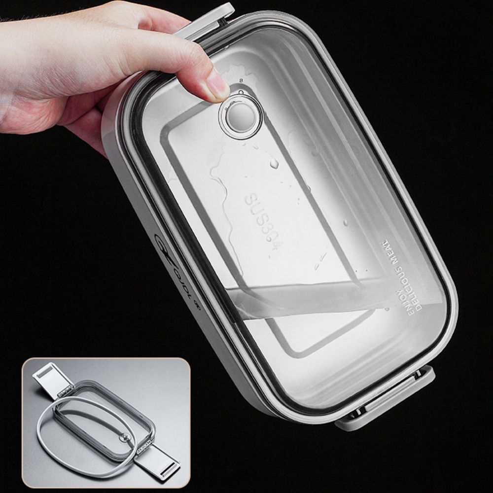 Compartments Food Container Microwavable Food Storage Box Portable 2 Layer Lunch Box  Worker