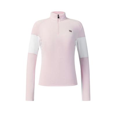Ski Series Fashion Simple Sports Casual Versatile Warm Fleece Long Sleeve Regular T-Shirt Women Tops Pink A11W546201FLP