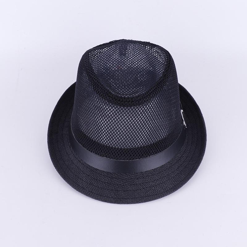 Men's and women's jazz top hats, middle-aged and elderly linen sun hats, jazz hats, men's summer top hats