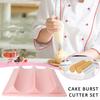 Cake Pop Cutter with Tray Round Cake Pop Mold 1.75" High-Capacity Dual-Cavity Tray Easy-Clean Cookie Mold Kit for Kitchen Bakery