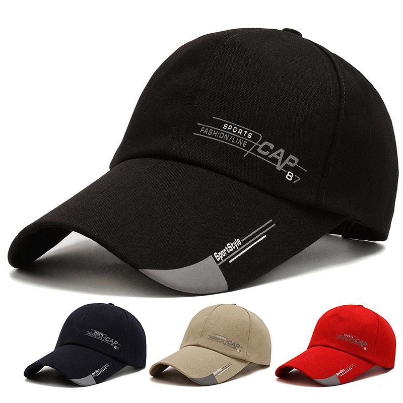 Men's Extended Brim Baseball Cap - Spring & Autumn Korean Style Outdoor Sun Protection Hat for Fishing & Travel