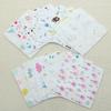 4 Layer Pure Cotton Gauze Square Towel Printed Baby Handkerchief Soft Absorbent Infant Bib Washcloth For Kids