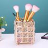 Metall Kristall Quadrat Make-Up Organizer Box Pinsel Sortierung Lagerung Rohr Sortierung Schmuck Desktop Dekorative Ornamente